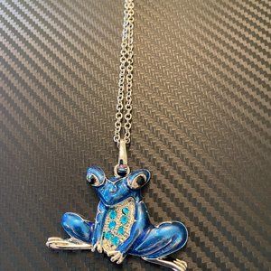 BLUE FROG NECKLACE